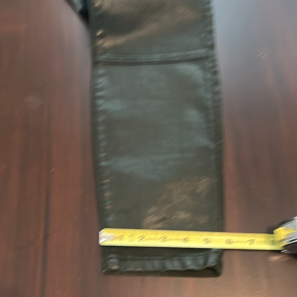 Banana Republic Dark Green Faux Leather Skinny Pants Size 29 - Picture 9 of 15